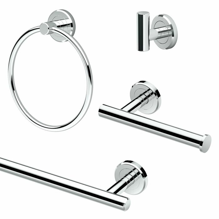 Gatco Latitude2 4 - Piece Bathroom Hardware Set & Reviews | Wayfair